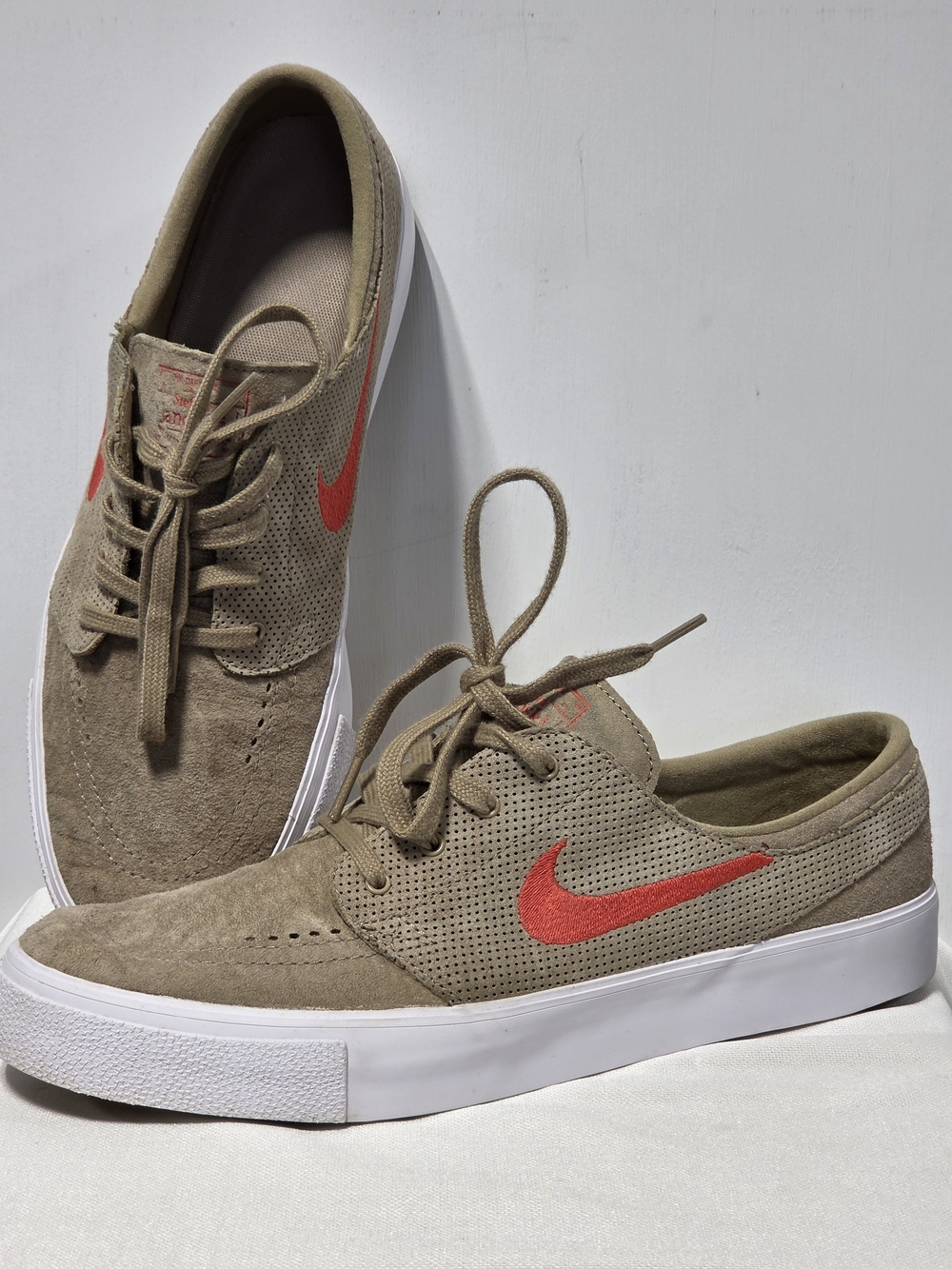 Nike Zoom Stefan Janoski Premium High Tape SB 'Khaki Track Red' Size-10